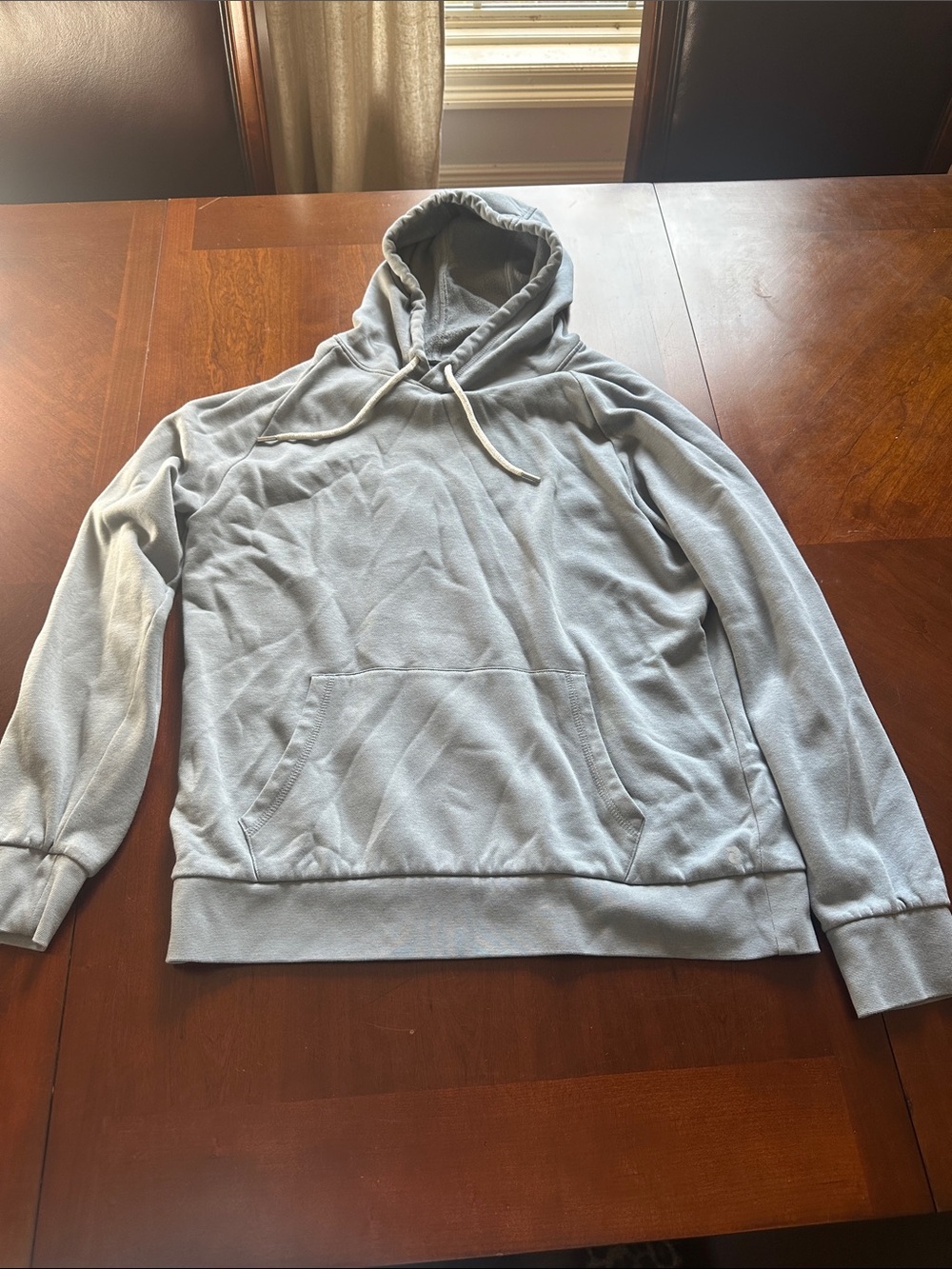 ZELOS Light Blue Men's Hoodie Sweatshirt with Kangaroo Pocket